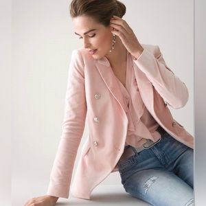 White House Black Market Double Breasted velvet Blazer size 10P